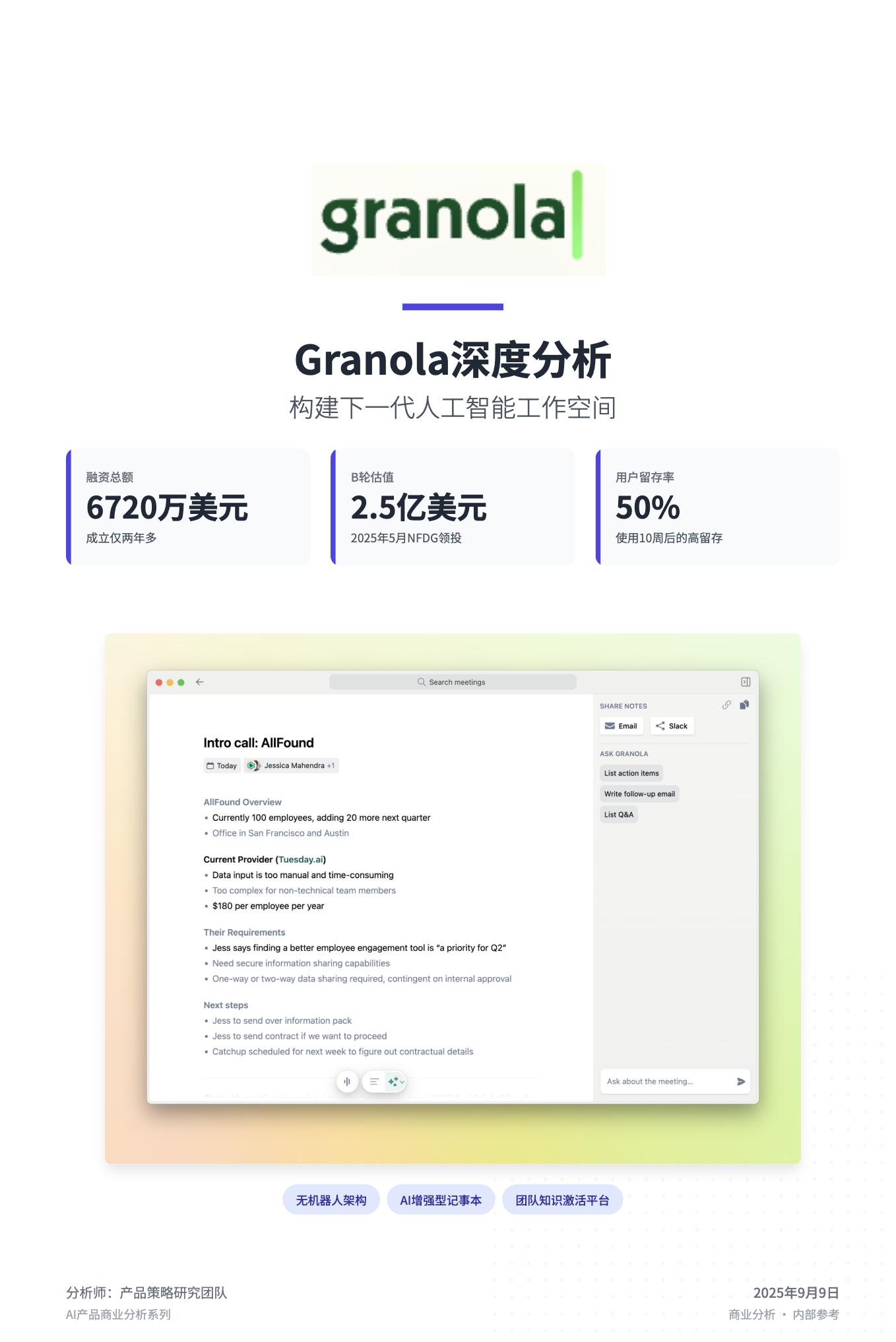 Granola 行业分析 analysis report case